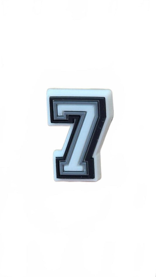 Number 7 shoe charm