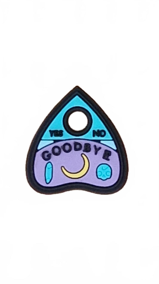 Colourful Ouiji  board pointer with yes / no / goodbye Halloweeon shoe charm