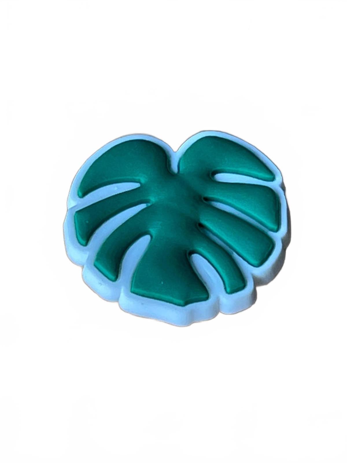 Green Tropical Palm Tree Leaf Shoe Charm
