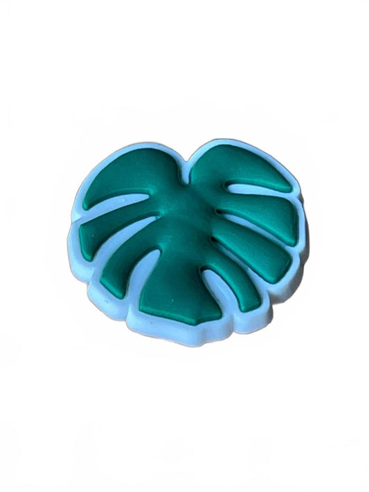 Green Tropical Palm Tree Leaf Shoe Charm