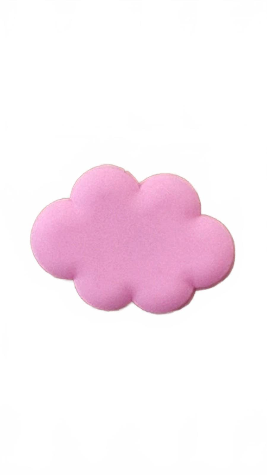 Cute fluffy pink cloud shoe charm