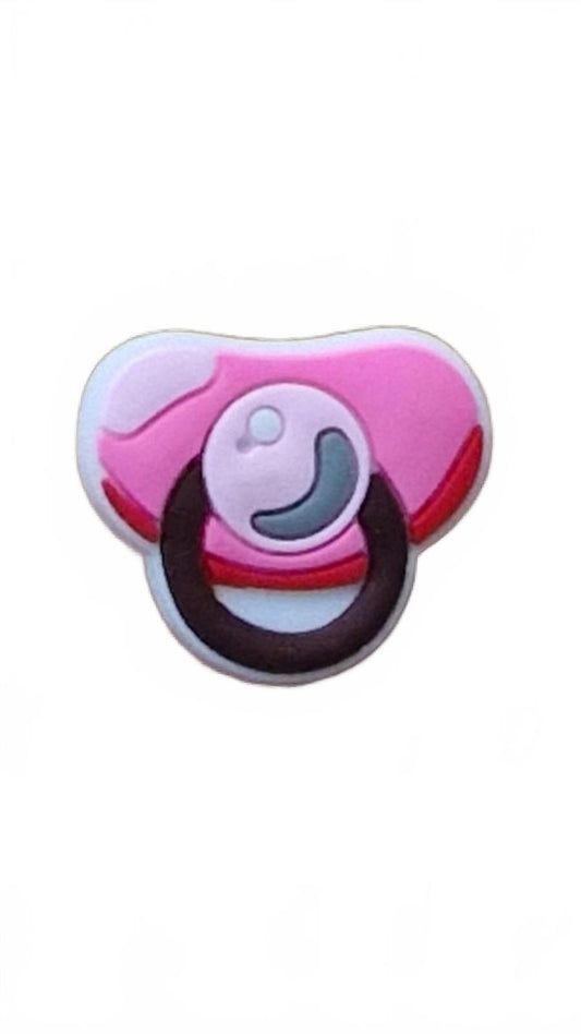 Big pink babies pacifier shoe charm