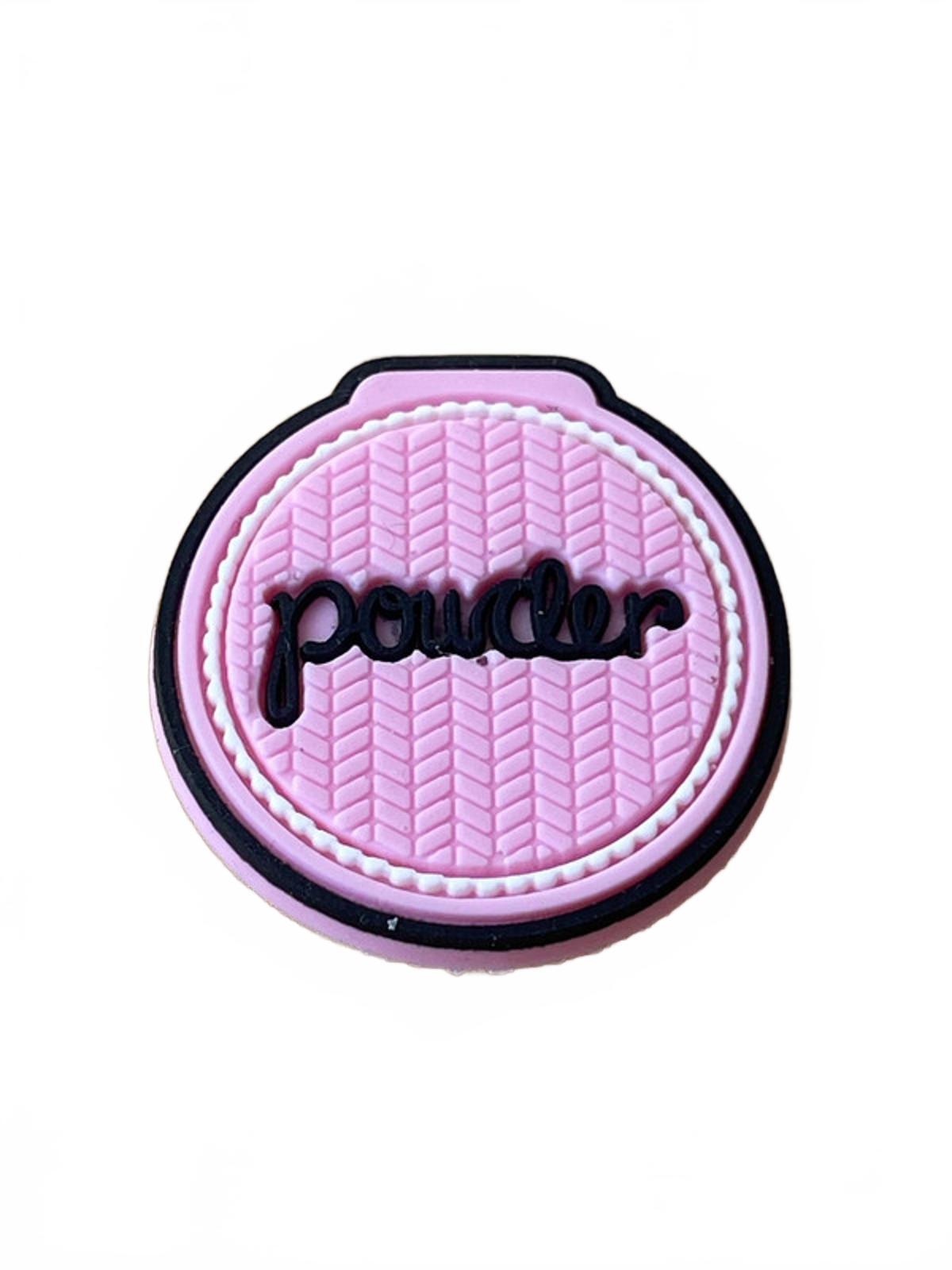 Cute girly pink powder case fashion shoe charm