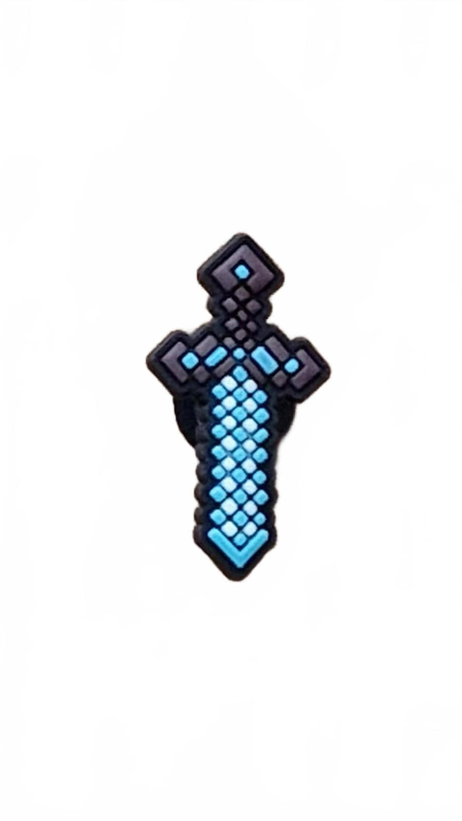 Gaming-pixelated-retro-sword-shoe-charm
