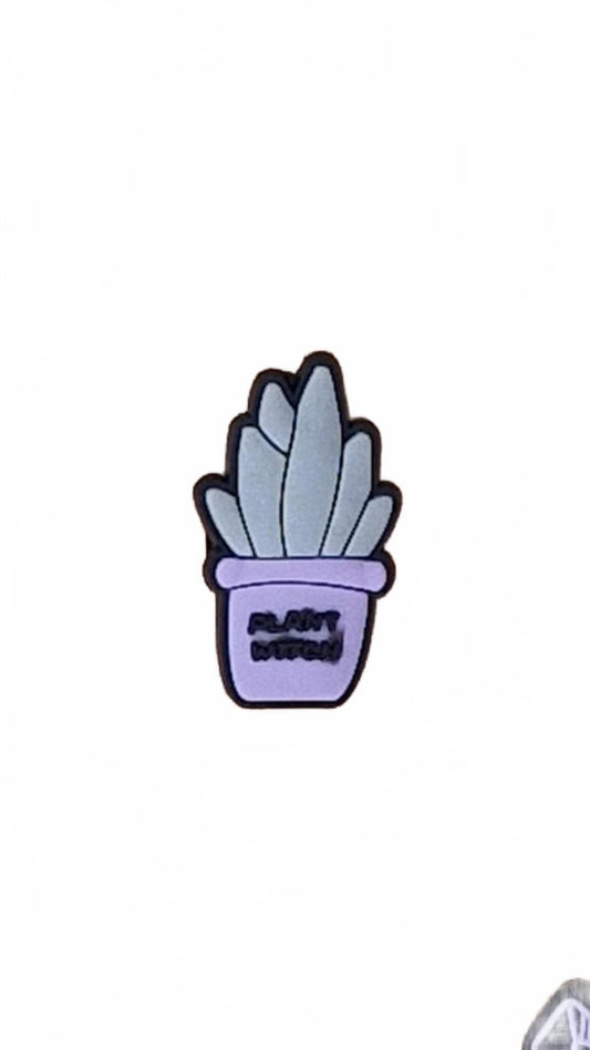 Decorative purple Halloween crystal shoe charm
