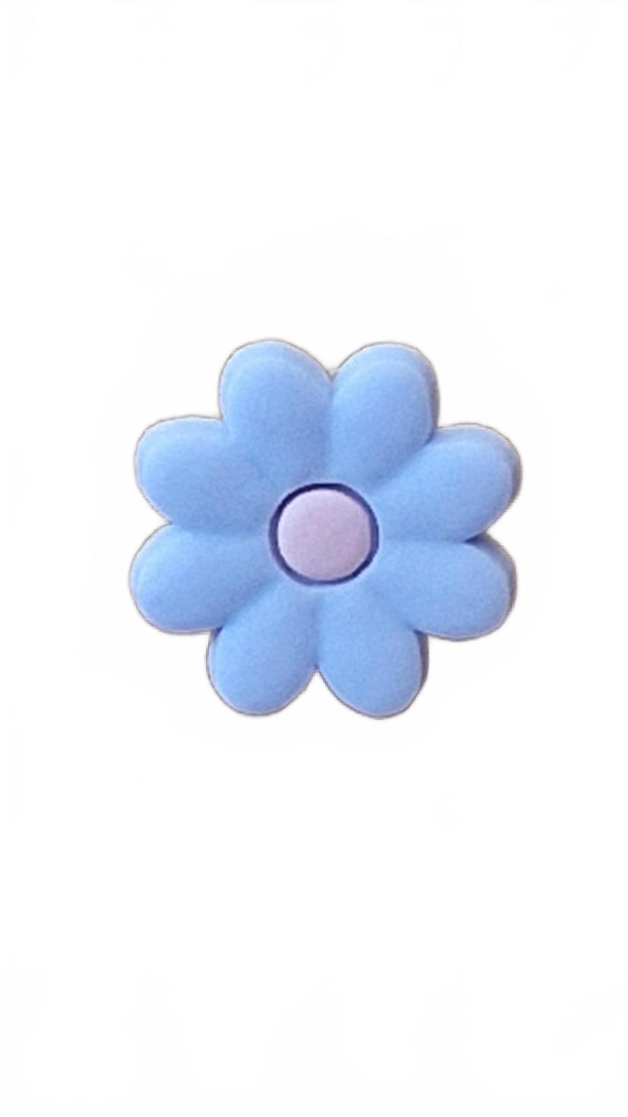 8 leaf pastel purple flower shoe charm
