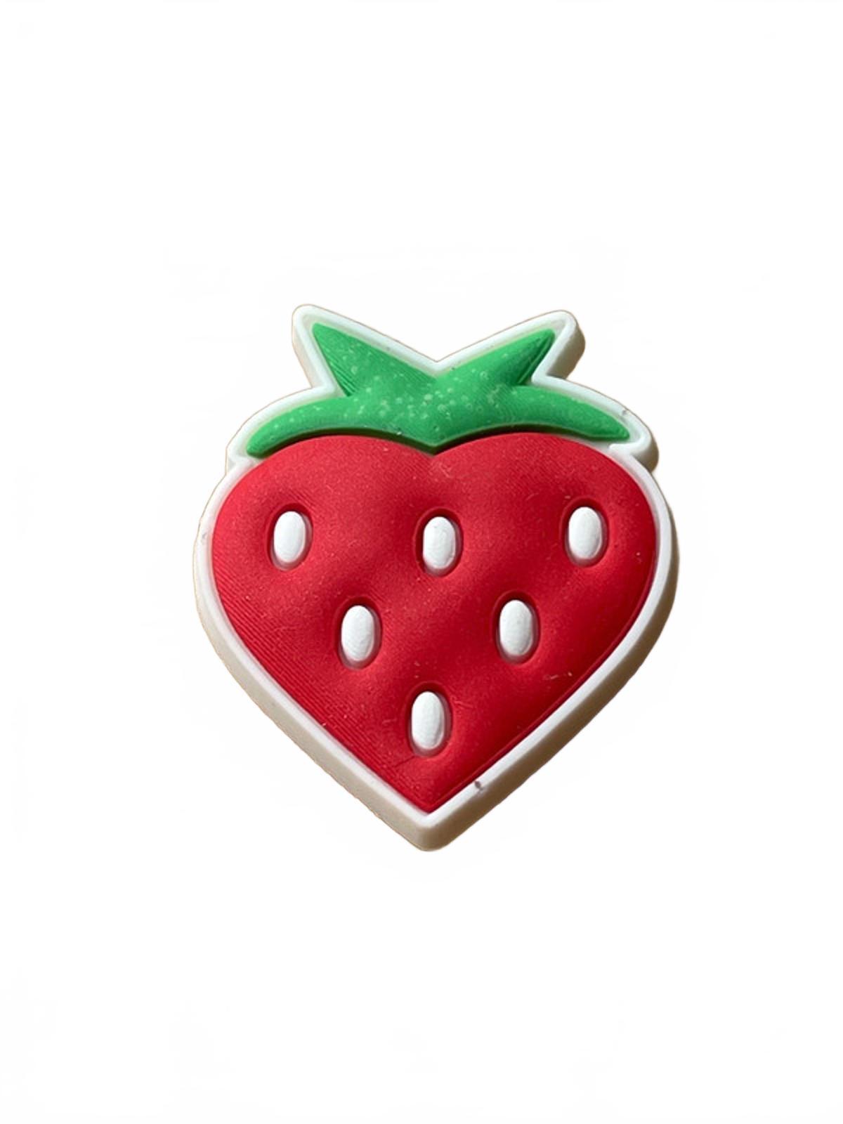 Cute red strawberry heart shaped shoe charm