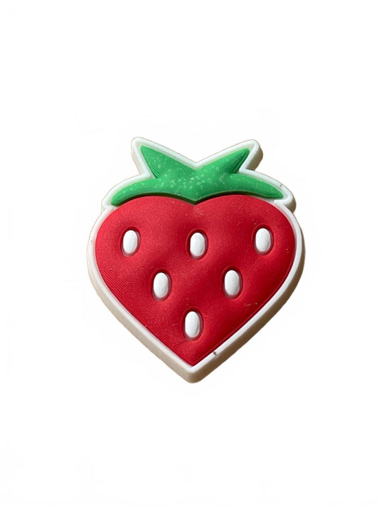 Cute red strawberry heart shaped shoe charm