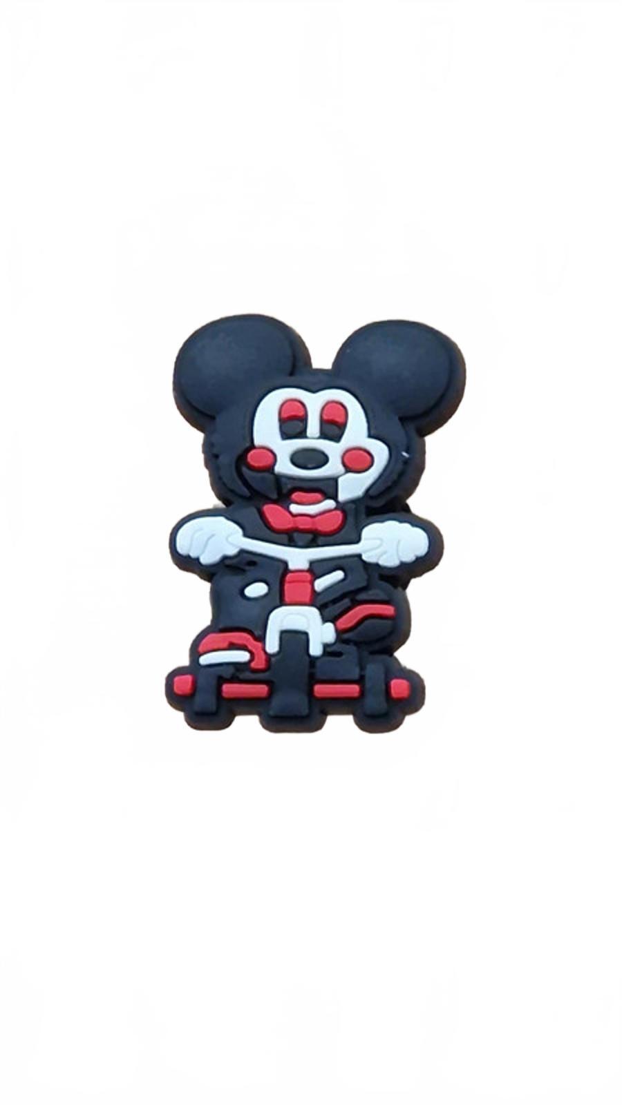 Scary looking mouse or clown on tricycle Halloween she charm