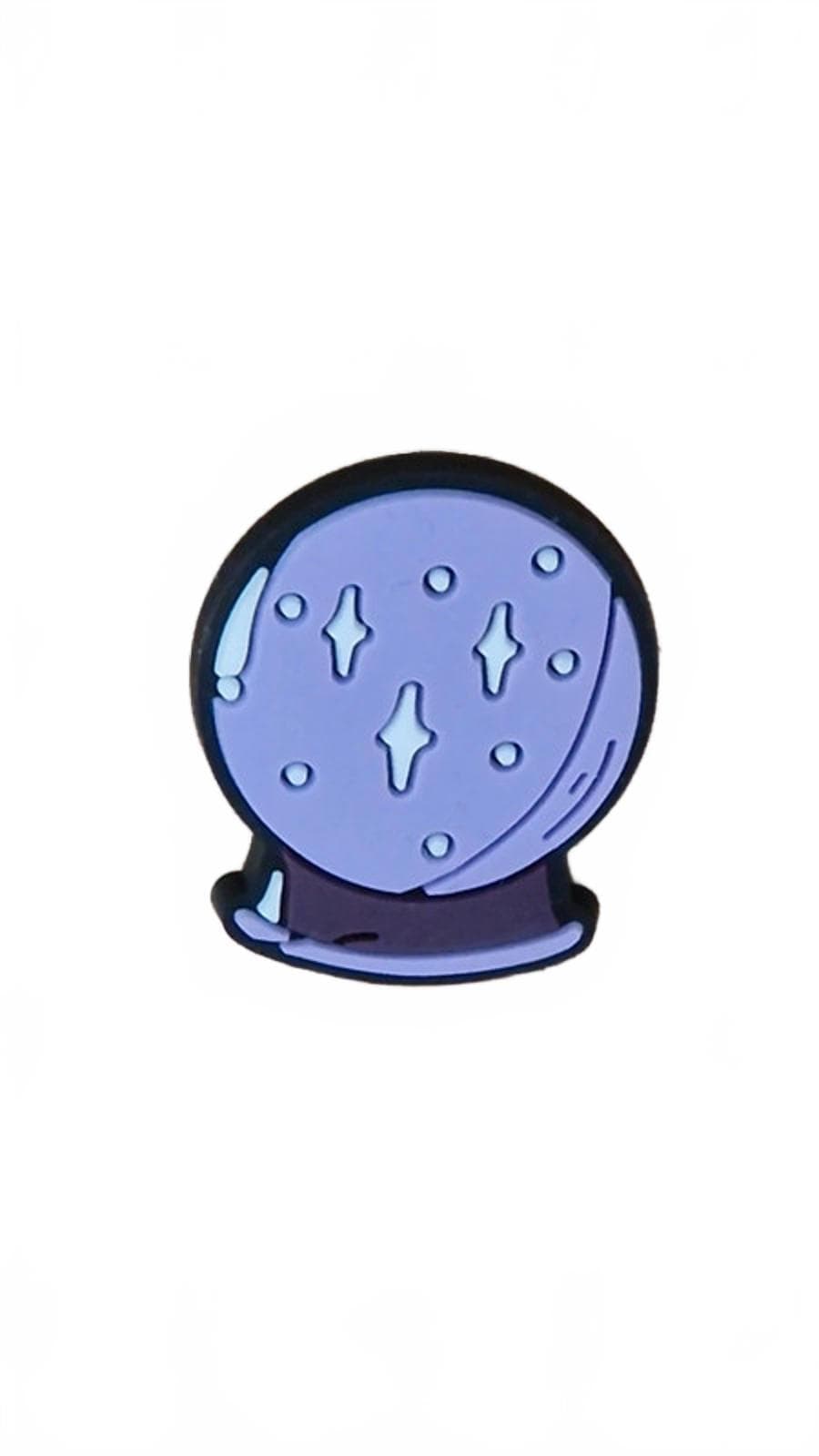 Shiney purple crystal ball Halloween shoe charm
