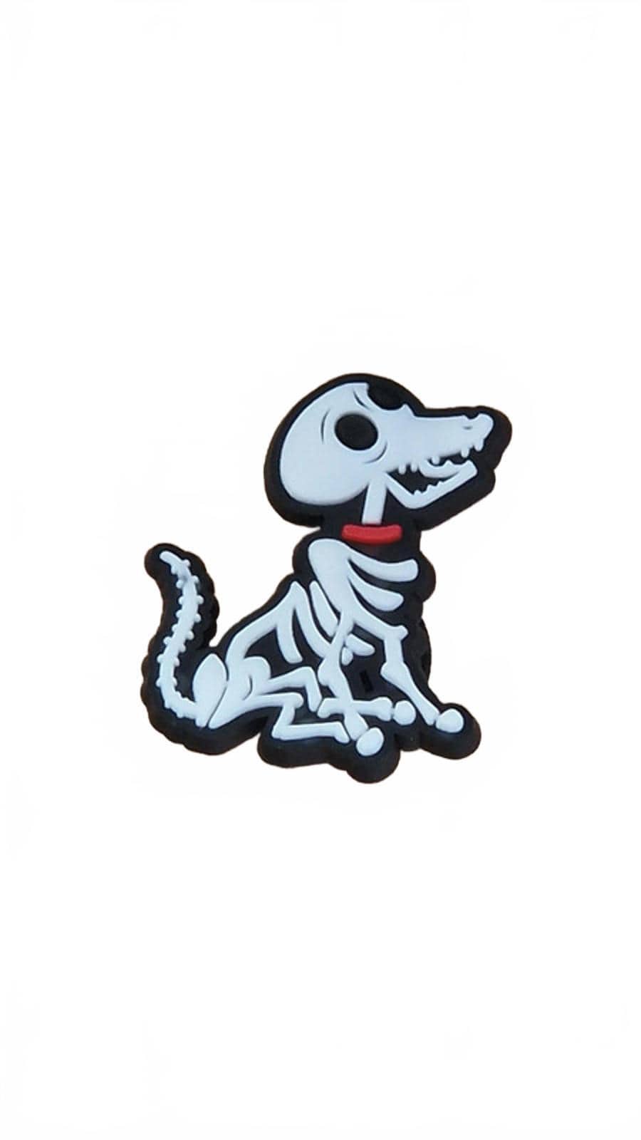 Cute skeleton dog Halloween shoe charm