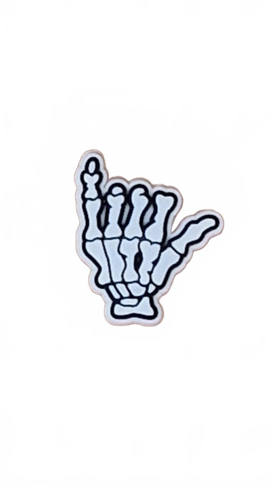 Skeleton hand bones Halloween shoe charm