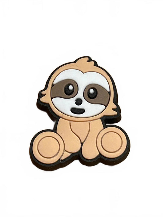 Cute baby sloth sitting shoe charm