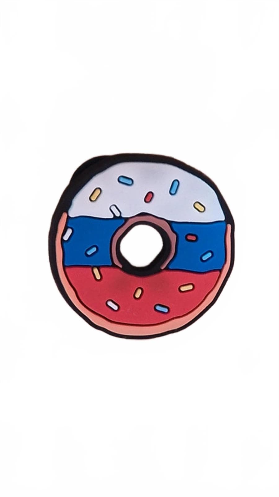 Donut style Slovenian national flag shoe charm