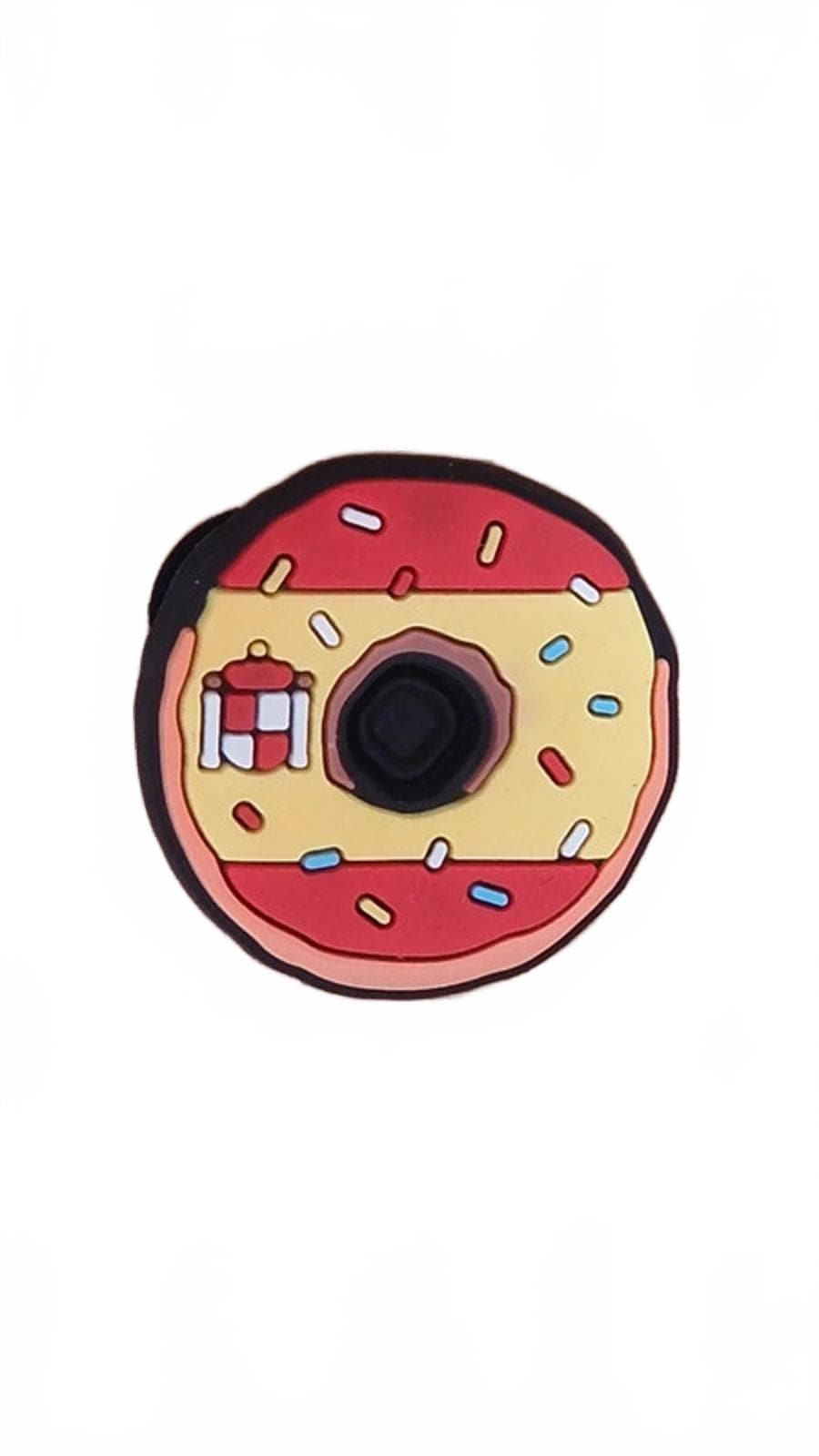 Spanish  national flag donut shaped shoe charm