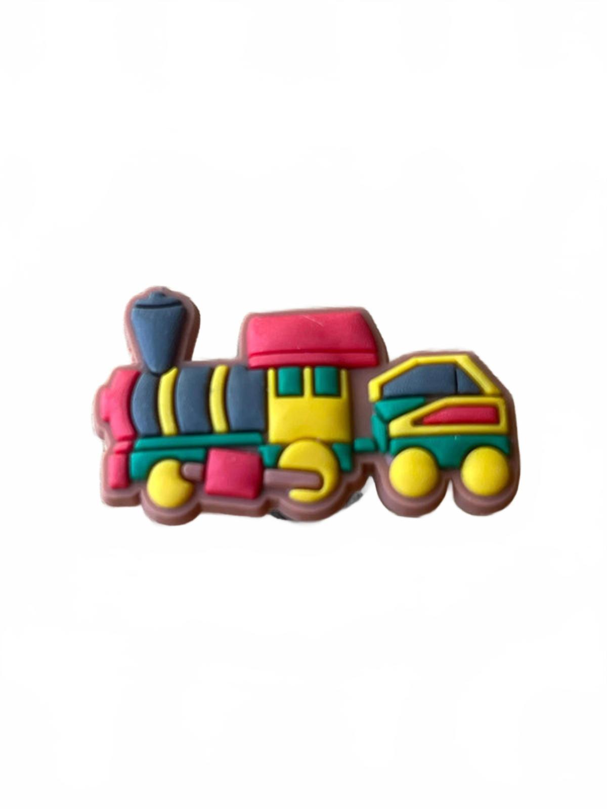 Cute black and yellow toy train Christmas gift shoe charm