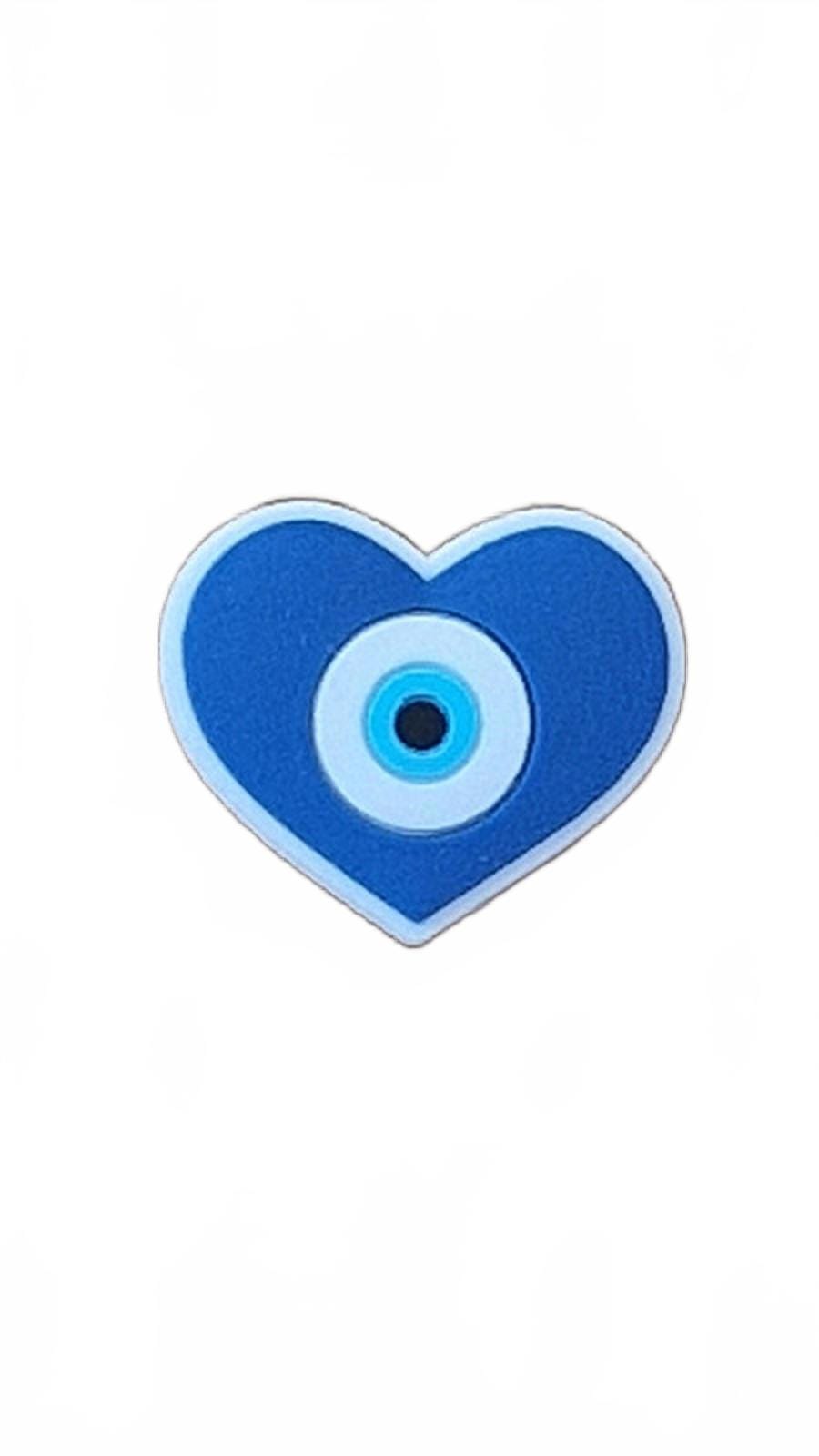Cute Turkish eye in blue heart shoe charm
