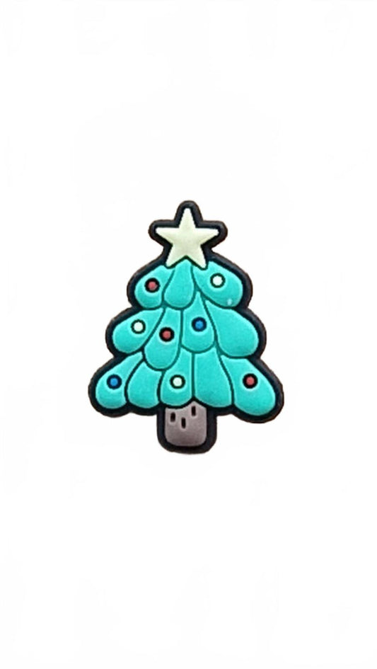 Cute Christmas tree with bright yellow star Christmas shoe charm